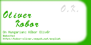 oliver kobor business card